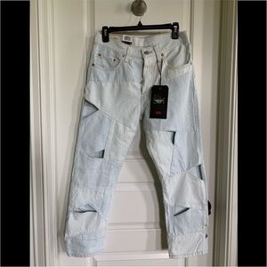 NEW Levi's 501 Cropped Cutout Jeans